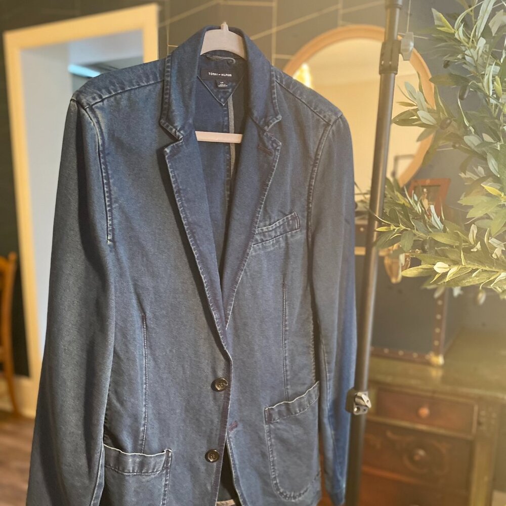 Tommy Hilfiger men denim blazer